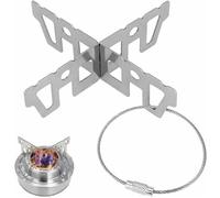 Support Croisé INOX de Casserole Poêle Bouilloire Popote Accessoire pour Réchaud de Camping Réchaud de Randonnée Réchaud à Gaz Récha