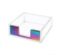 Support cube pour bloc-notes en acrylique transparent de 8,9 x 8,4 cm - 5 mm d'épaisseur - Pour bureau, maison, école, accessoire de bureau élégant