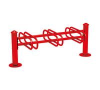 Support cycles Province Agora RAL3020 - 3 places - double face - PROCITY - 207350.3020