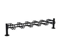 Support cycles Province Inox brossé RAL9005 - 6 places - double face - PROCITY - 207323.9005