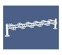 Support cycles Province Inox brossé RAL9010 - 6 places - double face - PROCITY - 207323.9010