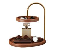 support d’affichage rond vintage - Piédestal circulaire, stand à plusieurs niveaux, cosmétique | Affichage de table de chevet à échelle de cm durable, idée de cadeau de pendaison de crémaillère, matér