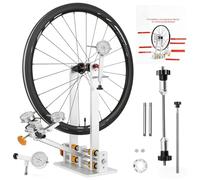 Support D’Alignement De Roue Professionnel, Outil De Voilage Avec Palier Et 3 Indicateurs, Convient Aux Roues De 16 À 29 Pouces, Compatible, Inclut Une Clé À Rayons Pour Nipples 10-15G(Gold)