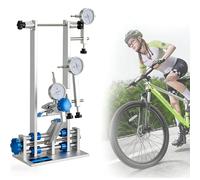 Support D’Alignement De Roue Professionnel, Outil De Voilage Avec Palier Et 3 Indicateurs, Convient Aux Roues De 16 À 29 Pouces, Compatible, Inclut Une Clé À Rayons Pour Nipples 10-15G(Blue)