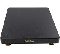 Support D’ampli Audio Monitor Coussinets D’Isolation du Bruit Pieds D’Isolation des Haut-parleurs Caisson De Basses Plate-Forme D’Isolation Audio avec Clous en CU, Black, 30x35cm
