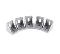 Support D’angle, 40x40mm Alliage D’aluminium en Forme de L ECHOLDER Loquet de Support Rectangulaire pour Renforcer les Portes, les Fenêtres, les Meubles (5 pièces par paquet)