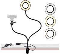 Support d¿éclairage de Webcam pour Live Stream, éclairage annulaire avec Support de Webcam pour Logitech C920s StreamCam,C925e, C922x, C930e, C922, C930 C920, C615, Brio Webcams