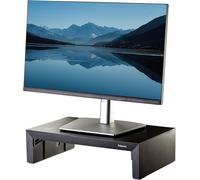 Support d`écran Everyday Plus-Noir-3 hauteurs réglables,Espace de Rangement-Ergonomique-pour PC,iMac,Ordinateurs Portables-Charge Max 18kg