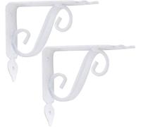 Support D’étagère Vintage Industriel 5.5/7/9/11ih, Support Décoratif en Blanc Noir, étagère Murale pour La Maison, Le Bureau, La Salle De Bain, La Cui, White, 19×14cm/7.5×5.5inch