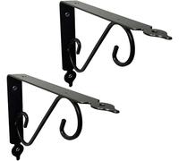 Support D’étagère Vintage Industriel 5.5/7/9/11ih, Support Décoratif en Blanc Noir, étagère Murale pour La Maison, Le Bureau, La Salle De Bain, La Cui, Black, 19×14cm/7.5×5.5inch