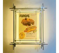 Support d’Exposition d’Art Lumineux, Caisson Lumineux LED | Format 40×50×10cm, Design d’Exposition Polyvalent, 3 Modes d’Éclairage, Luminosité Réglable, Applique Murale et Affichage(A)