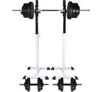 Support d haltères avec jeu d haltères et de poids 60,5 kg