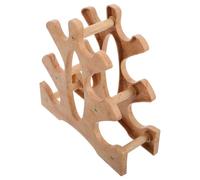 Support D’haltères Compact à Trois Niveaux pour Salle de Sport Maison | Rack Seul, Structure A en PP Plastique, Couleur Marron Kaki, pour Appartement et Coin Exercice