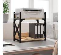 Support d imprimante à 2 niveaux chêne sonoma 40x20x40 cm