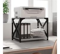 vidaXL Support d'imprimante Sonoma à 2 niveaux gris 44x26x31,5 cm