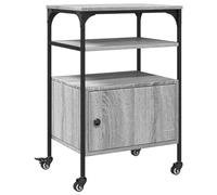 Support d imprimante à 3 niveaux sonoma gris 50x40x76 cm