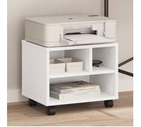 Support d imprimante avec roulettes blanc 41x32x34,5 cm
