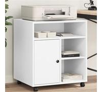 vidaXL Support d'imprimante avec roulettes blanc 60x50x67 cm