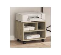 Support d imprimante avec roulettes chêne sonoma 41x32x34,5 cm