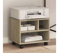 vidaXL Support d'imprimante avec roulettes Chêne Sonoma 41x32x34,5 cm