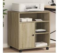 Support d imprimante avec roulettes chêne sonoma 60x50x67 cm