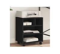 vidaXL Support d'imprimante avec roulettes 41 x 32 x 48 cm Noir G