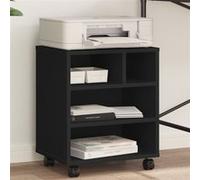 Support d imprimante avec roulettes noir 41x32x48 cm Noir G