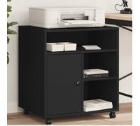 vidaXL Support d'imprimante avec roulettes noir 60x50x67 cm