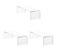 Support d’objet utilisable comme pont de décoration/support de chaussure En Plexiglas® original (20 x 7 x 5 cm) Présentoir/étangère de vente en verre acrylique (Lot de 3)