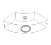 Support D'abat-jour en Métal Blanc E27 pour Lampe Vintage | Cage à Ampoule Rétro, Montage Diy, Structure Filaire Robuste, Salon la Cuisine, Usage Suspendu