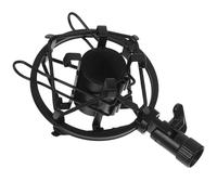 Support D'absorption pour Microphones en Métal Abs, Pince 2,5 CM | Fixation, Angle Réglable, pour Podcasts et Voix Off, Interface Basse 1,5cm, Noir