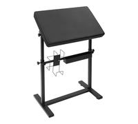 Support d'accoudoir de tatouage, réglable en hauteur, avec étagère et compartiment de rangement, capacité de charge 50 kg, pour tatouage du bras, de la main, du poignet, des épaules (noir)