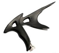 Support d'aérographe pour peinture de voiture miniature - Poignée ergonomique en plastique léger de 30 g - Compatible avec la plupart des aérographes à filetage de 0,3 cm - Noir