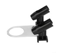 Support d'aérographe pour support de compresseur, organisateur d'outils à double pulvérisation pour modèles de peinture, accessoire robuste en métal et plastique, 75 x 90 x 40 mm, noir argenté