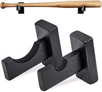 Support d'affichage de batte de baseball, 1 paire de supports de suspension de support mural de batte de baseball en bois d'affichage horizontal de batte de baseball ( Noir)