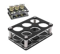 Support D'affichage de Bouteille à Vin en Acrylique, Grille Décorative Résistante à L'impact, économie D'espace pour la Barre de la Maison, Diamètre de 1,5 Pouce (Porte-gobelet combiné 2X3 6 têtes)