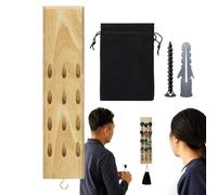 Support d'affichage de fléchettes - Étagère murale en bois de 35 cm - Support compact pour flèches - Pour cave de jeux, salle de loisirs, tournoi - Avec sac de transport et vis