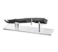 Support D'affichage Du Couteau - De Stockage En Acrylique, Vitrine À Lame Fixe, Rack Noir Large, Étagère Collector Transparente, Organisateur Montage Durable | Stand Décoratif Pour Le Comptoir Bureau