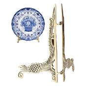 Support d'Affichage pour Livres,Présentoir Décoratif en Laiton pour Assiette de Table | Supports d'Affichage pour Assiettes | pour Œuvre d'Art Panneau Carte Mariage Chevet Bureau Table Chambre d'
