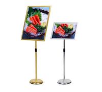 Support d'affiche A3, support de panneau réglable pour affichage vertical et horizontal, support de sol robuste pour présentations professionnelles, couleur blanche, idéal pour les promotions