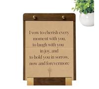 Support d'affiche en acrylique - Support vertical pour papier transparent 21,6 x 27,9 cm avec base en bois | Pour affiche, brochure, image, livret, document, certificat, publicité à code QR | Di