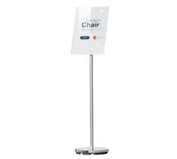 Support d'affiche en métal A3 A4 rotatif à 360° - Support d'affichage ultra fin pour entreprises - Orientation verticale horizontale pour panneaux d'affichage et publicité