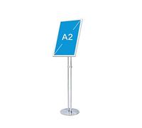 Support d'affiche sur Pied réglable, 8,5 x 11 Pouces, Porte-Affiches au Sol, 11 x 17 Pouces avec Base Ronde Robuste à la Fois Verticale et Horizontale A2 Pouces Affichage du Panneau de Menu A2