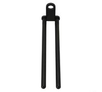 Support d'alarme de touche de pêche en métal, avec clip de fixation coupe-vent pour supports de canne à pêche, 16 cm, noir pour 2 cannes + 1 base, lot (A)