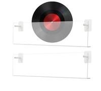 Support d'album | Étagère murale en acrylique transparent | Support de rangement pour album de disques sans perçage pour amateurs de musique, salon, chambre à coucher, home cinéma, carnet de notes