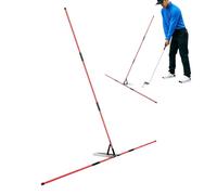 Support d'alignement de golf | Fibre de verre + PVC + ABS | 1,05 x 1,05 m | Entraîneur de plan de swing pour la pratique | Correcteur réglable et guide d'angle