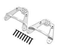 Support d'amortisseur arrière de remplacement réglable en alliage d'aluminium pour 1/6 SCX6 (Argent)