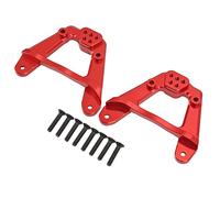 Support d'amortisseur arrière de remplacement réglable en alliage d'aluminium pour 1/6 SCX6 (Rouge)