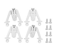 Support d'amortisseur pour voiture RC, 4 pièces, 50 mm de longueur, noir et argent, cerceaux de montage réglables en métal pour voiture RC SCX10 1/10 (Argent)