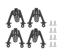 Support d'amortisseur pour voiture RC, 4 pièces, 50 mm de longueur, noir et argent, cerceaux de montage réglables en métal pour voiture RC SCX10 1/10 (Noir)